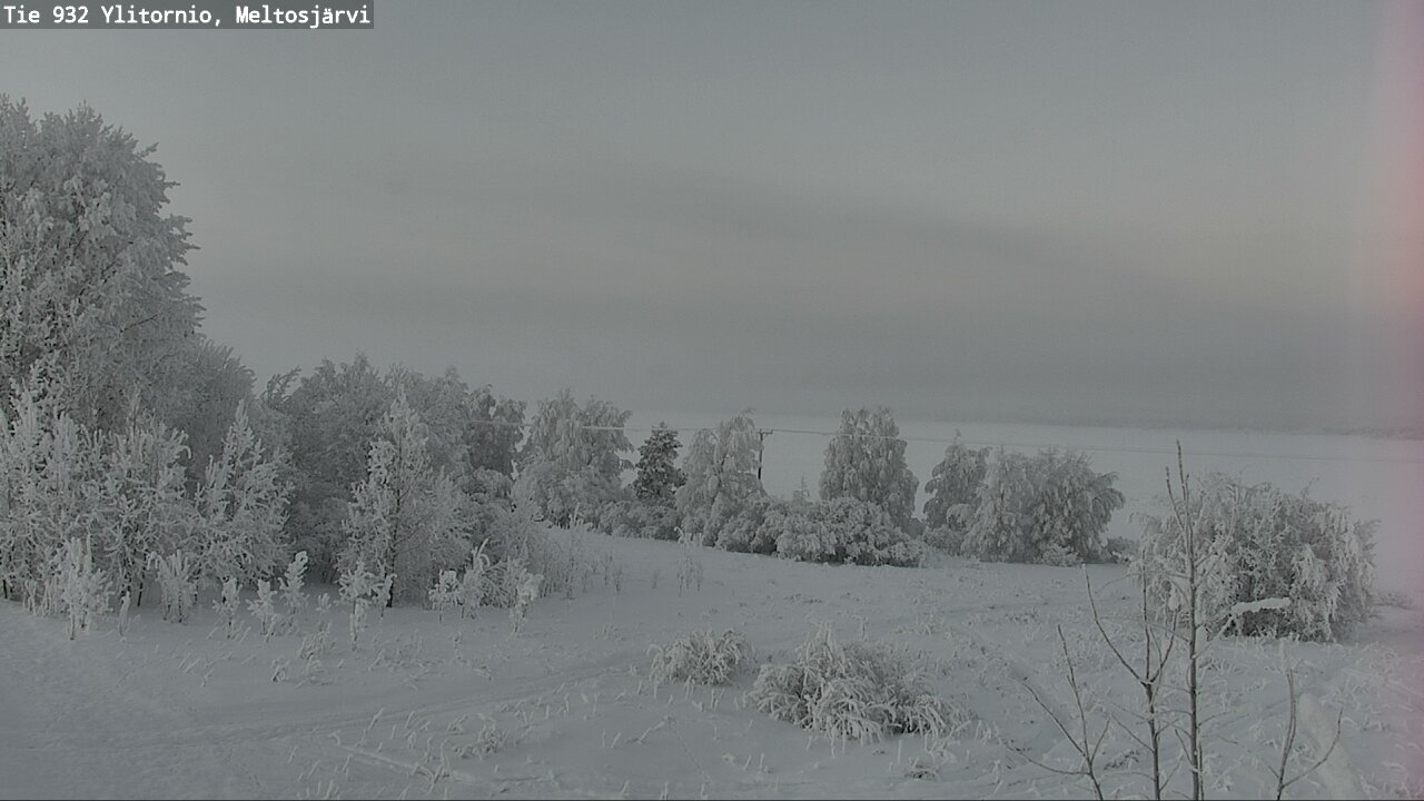 Weather Camera Image Väg 932 Övertorneå, Meltosjä, Ylitornio, Lappi