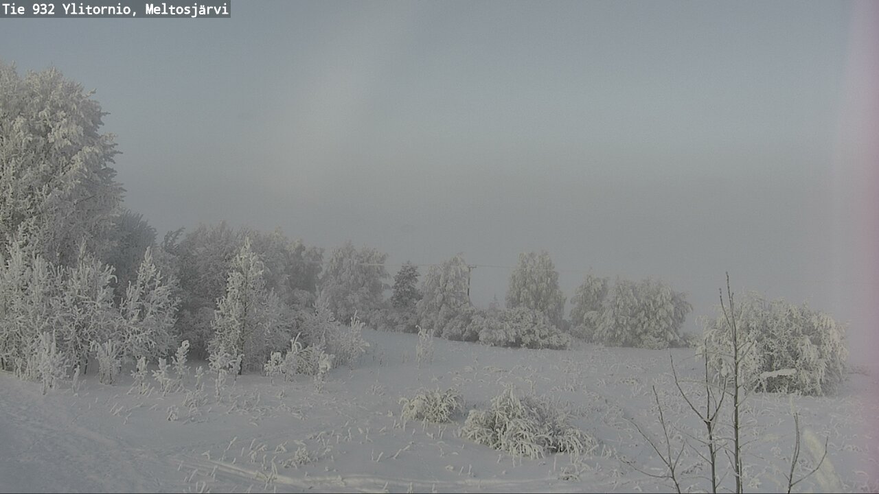 Weather Camera Image Väg 932 Övertorneå, Meltosjä, Ylitornio, Lappi