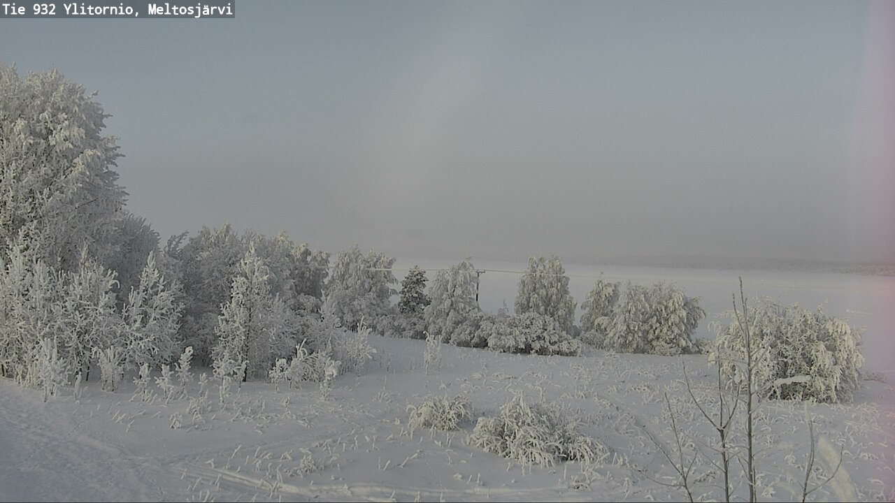 Weather Camera Image Väg 932 Övertorneå, Meltosjä, Ylitornio, Lappi