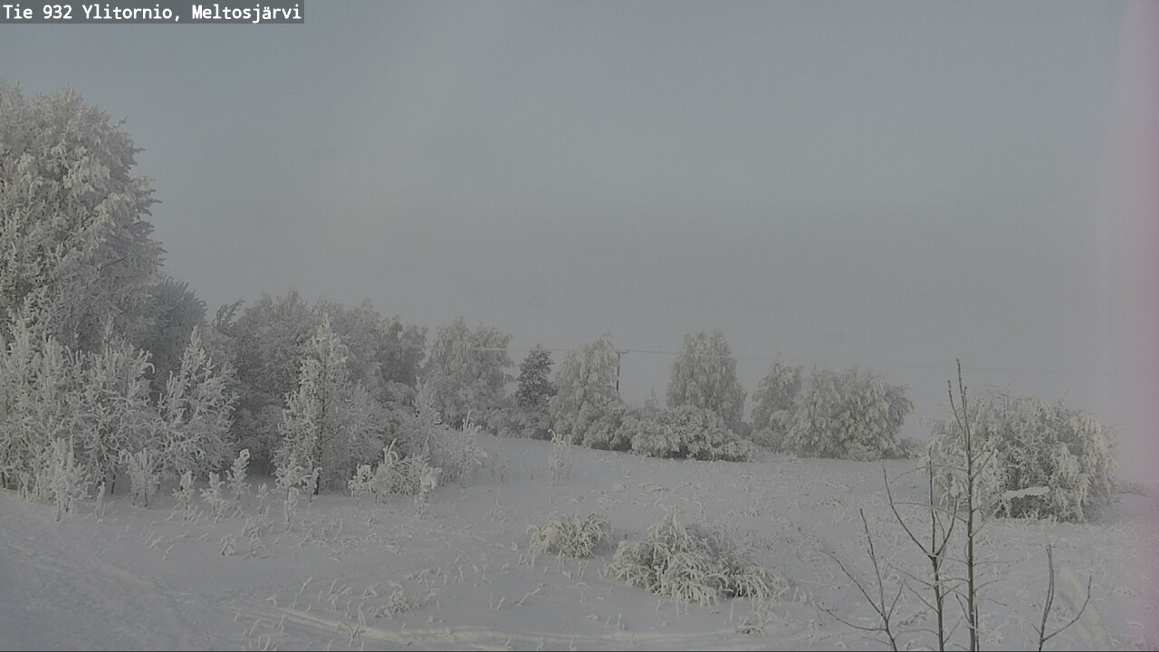 Weather Camera Image Väg 932 Övertorneå, Meltosjä, Ylitornio, Lappi