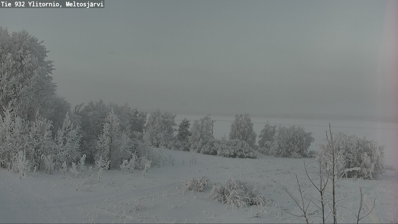 Weather Camera Image Väg 932 Övertorneå, Meltosjä, Ylitornio, Lappi