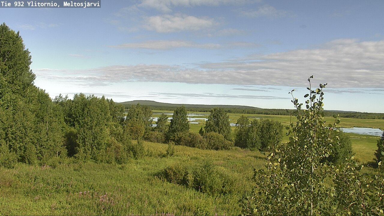 Weather Camera Image Väg 932 Övertorneå, Meltosjä, Ylitornio, Lappi