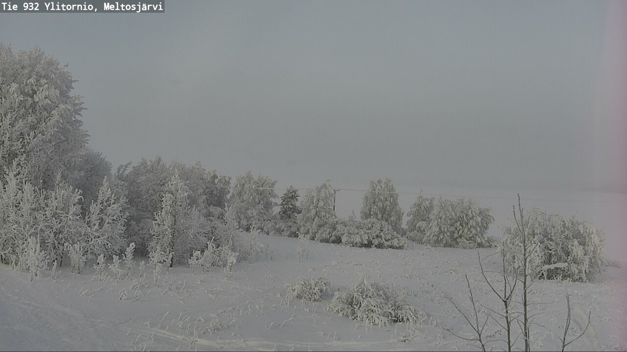 Weather Camera Image Väg 932 Övertorneå, Meltosjä, Ylitornio, Lappi