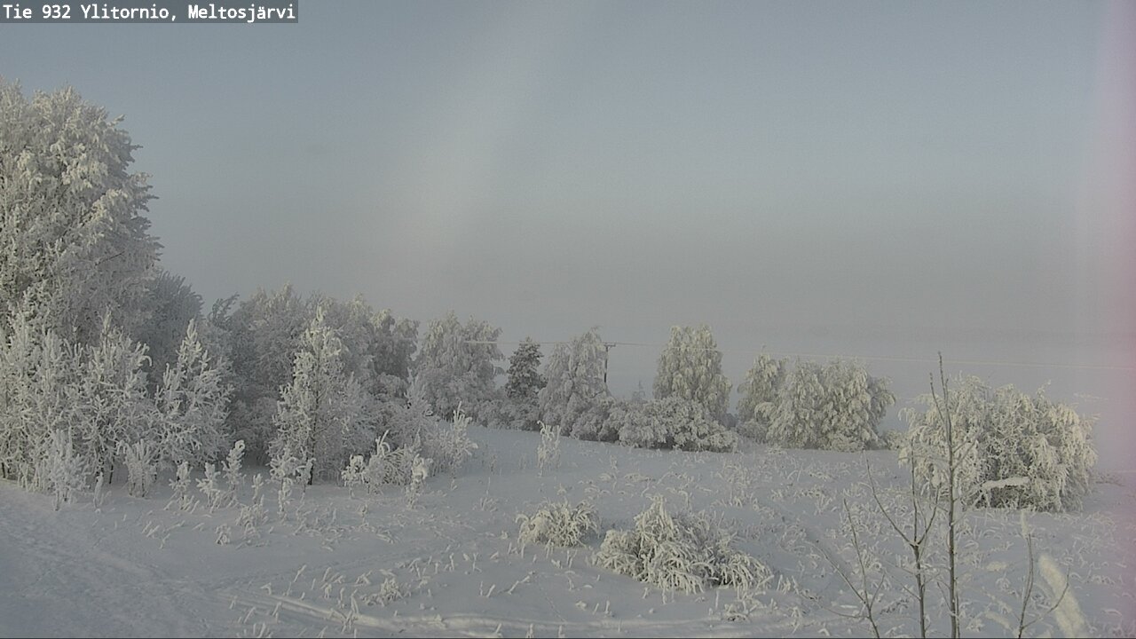 Weather Camera Image Väg 932 Övertorneå, Meltosjä, Ylitornio, Lappi