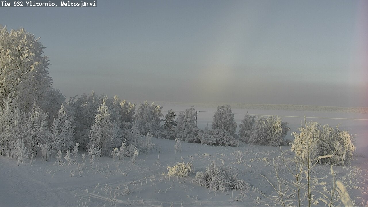 Weather Camera Image Väg 932 Övertorneå, Meltosjä, Ylitornio, Lappi