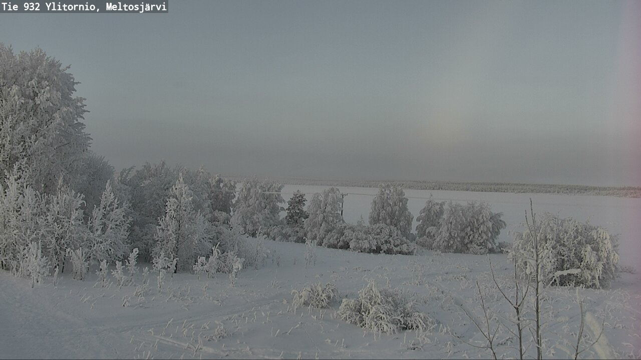 Weather Camera Image Väg 932 Övertorneå, Meltosjä, Ylitornio, Lappi