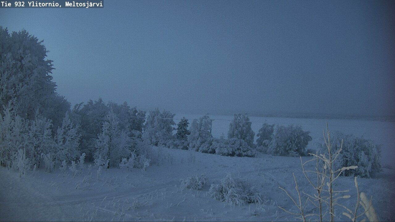 Weather Camera Image Väg 932 Övertorneå, Meltosjä, Ylitornio, Lappi