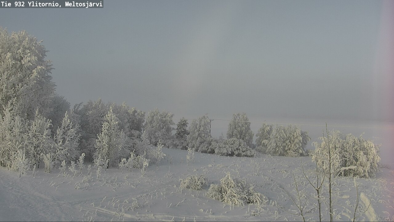Weather Camera Image Väg 932 Övertorneå, Meltosjä, Ylitornio, Lappi
