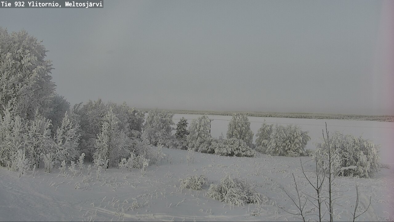 Weather Camera Image Väg 932 Övertorneå, Meltosjä, Ylitornio, Lappi