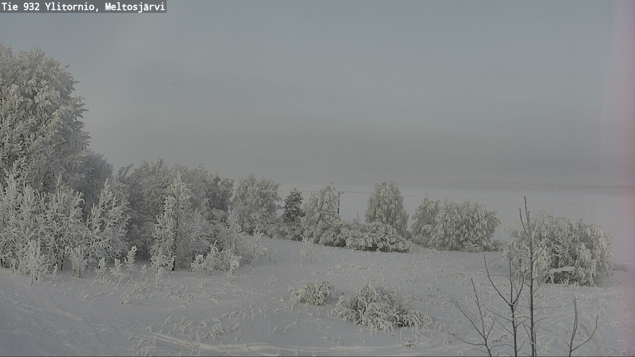 Weather Camera Image Väg 932 Övertorneå, Meltosjä, Ylitornio, Lappi