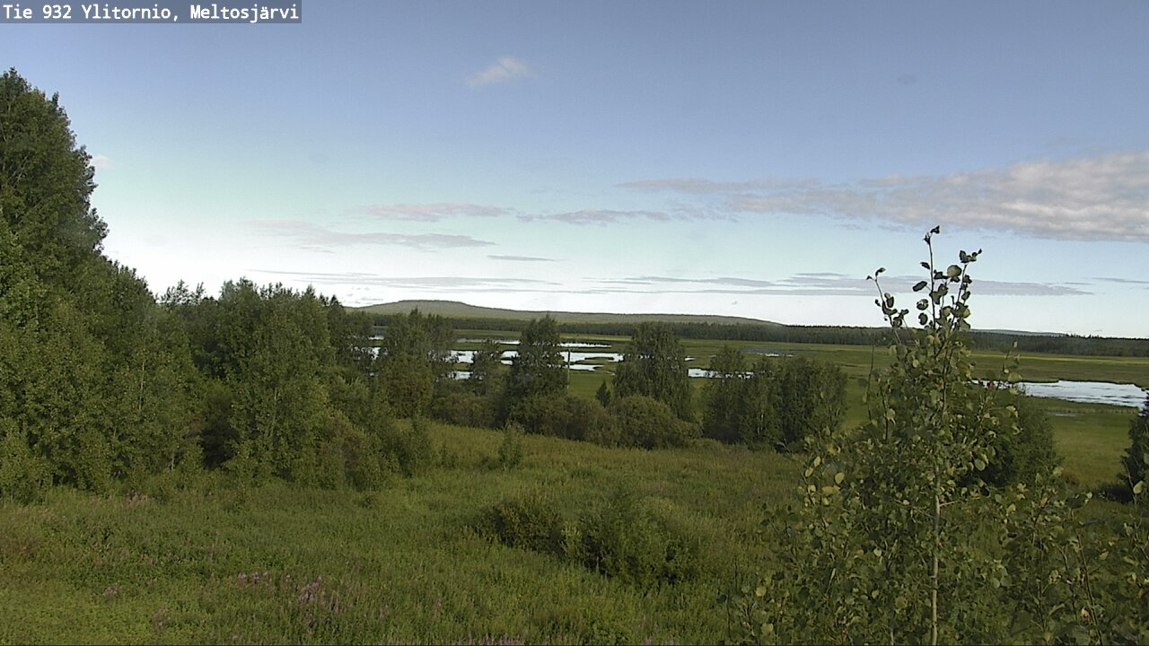 Weather Camera Image Väg 932 Övertorneå, Meltosjä, Ylitornio, Lappi