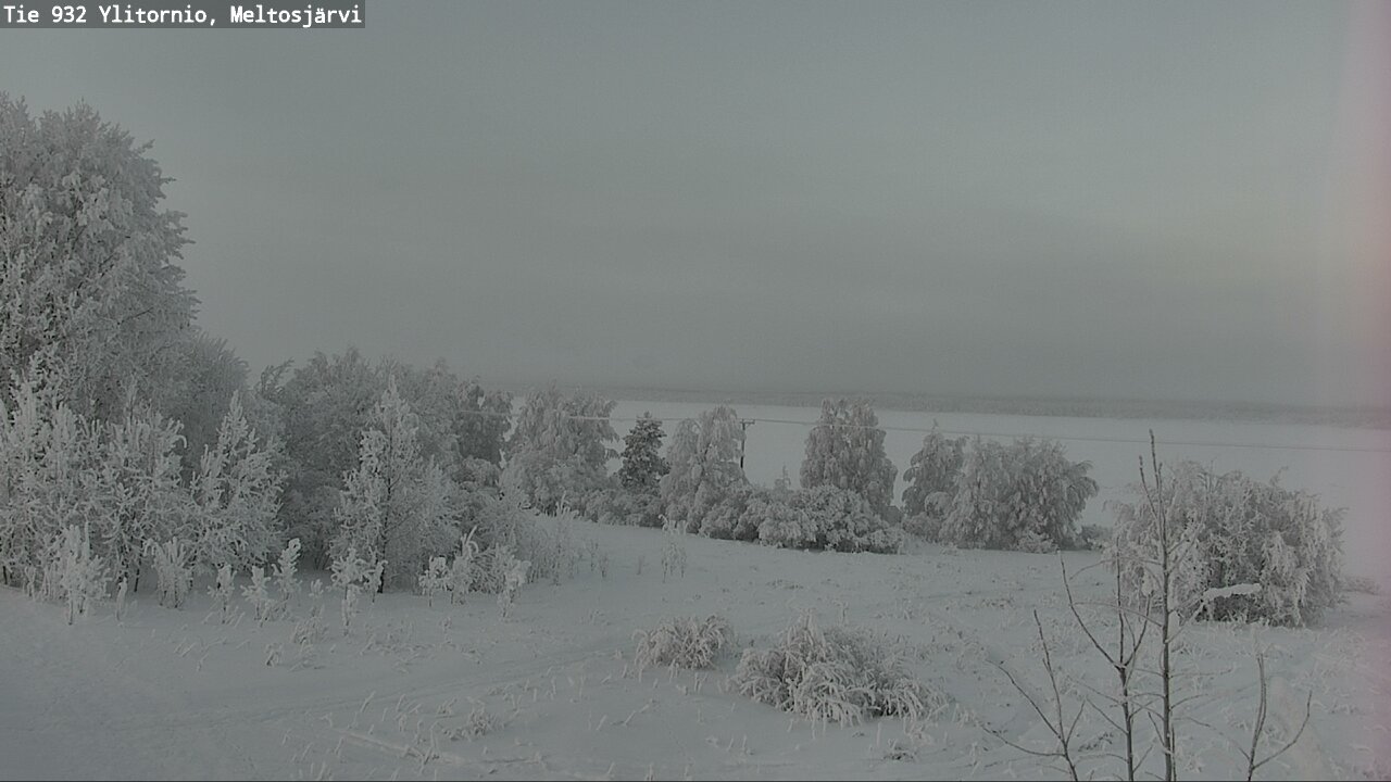 Weather Camera Image Väg 932 Övertorneå, Meltosjä, Ylitornio, Lappi