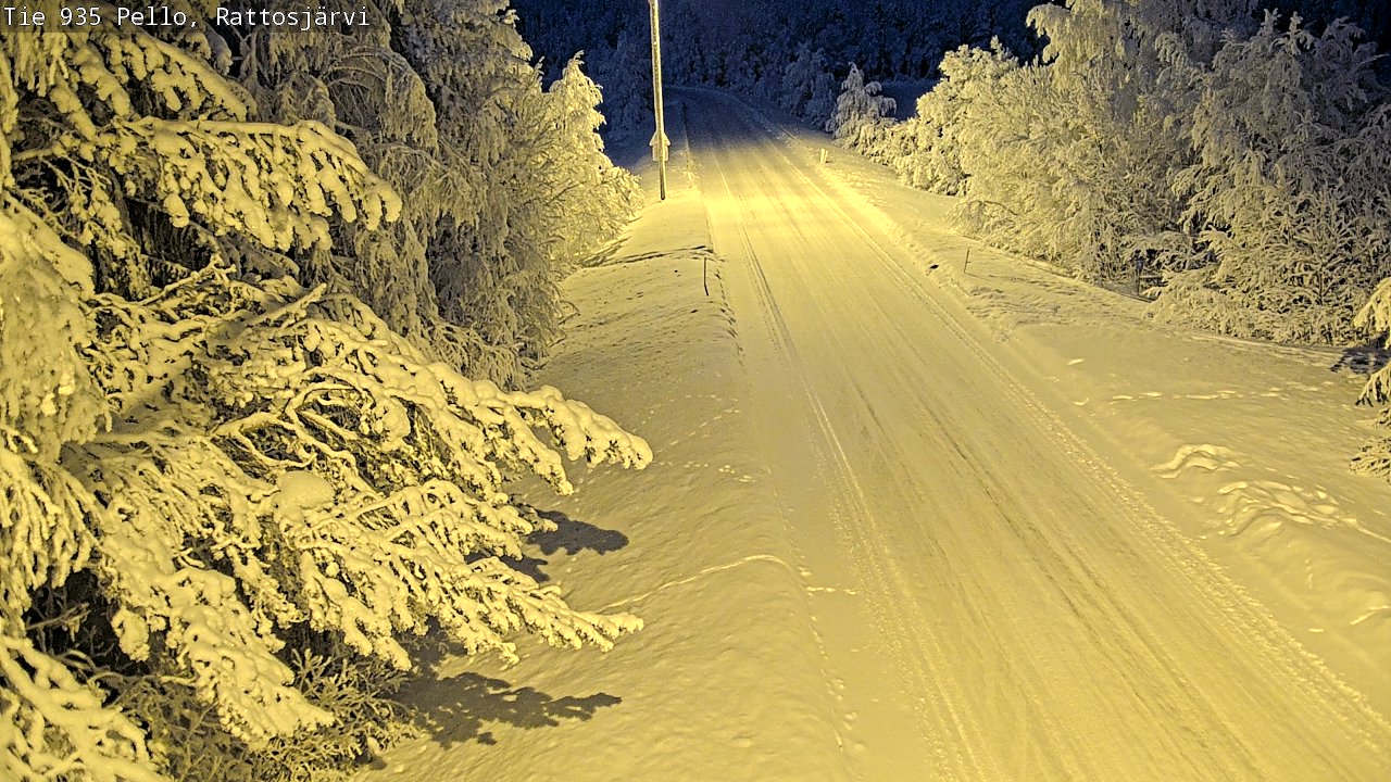 Kelikamerat Kuva Tie 935 Rattosjärvi, Pello, Lappi