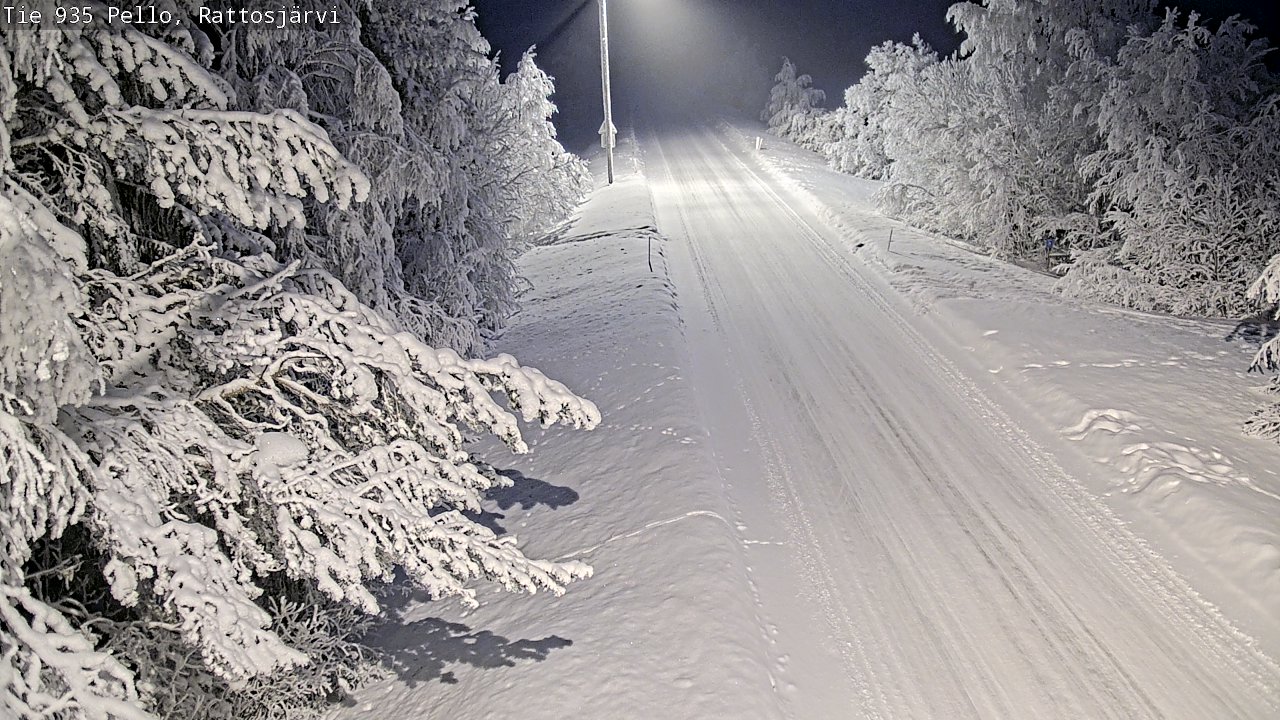 Kelikamerat Kuva Tie 935 Rattosjärvi, Pello, Lappi