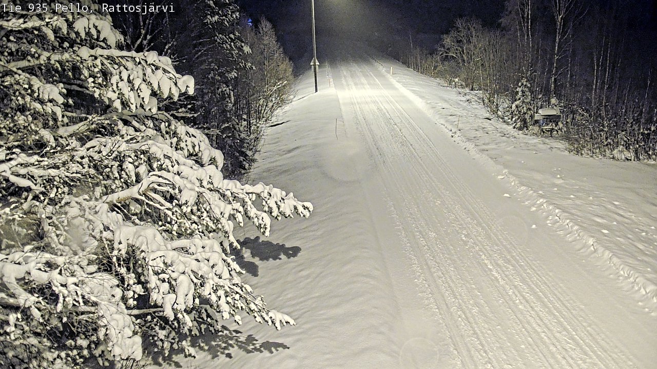 Weather Camera Image Road 935 Rattosjärvi, Pello, Lappi