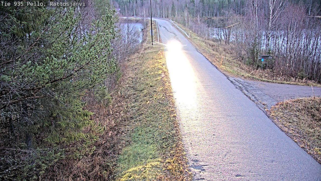 Kelikamerat Kuva Tie 935 Rattosjärvi, Pello, Lappi