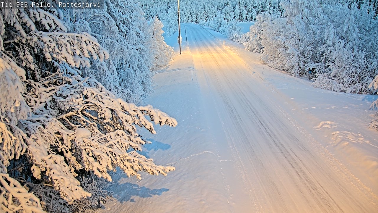 Kelikamerat Kuva Tie 935 Rattosjärvi, Pello, Lappi