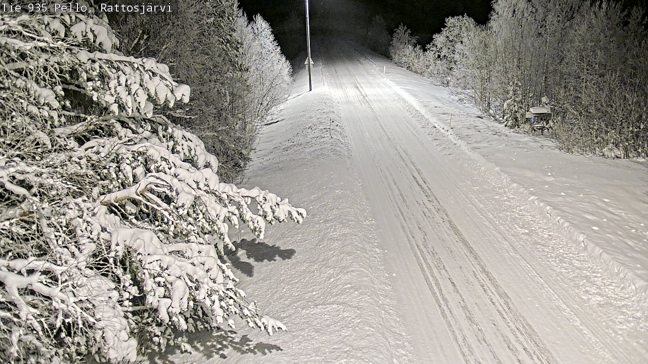 Weather Camera Image Väg 935 Rattosjärvi, Pello, Lappi