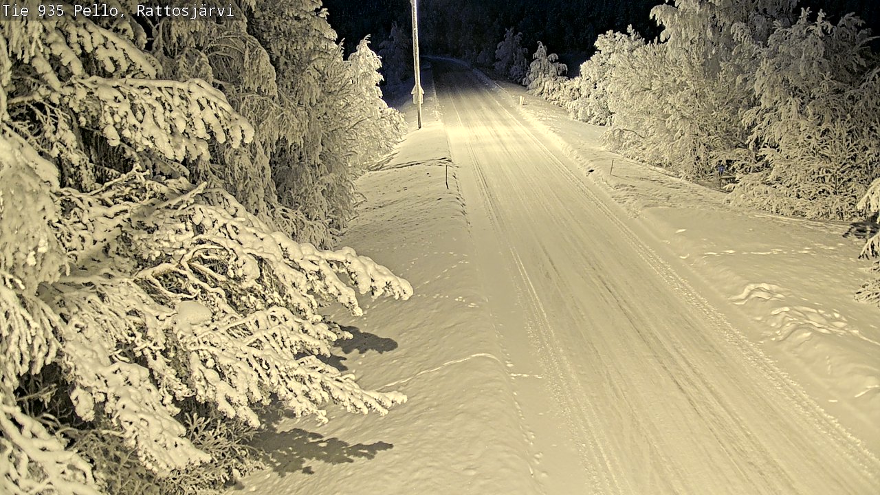 Kelikamerat Kuva Tie 935 Rattosjärvi, Pello, Lappi