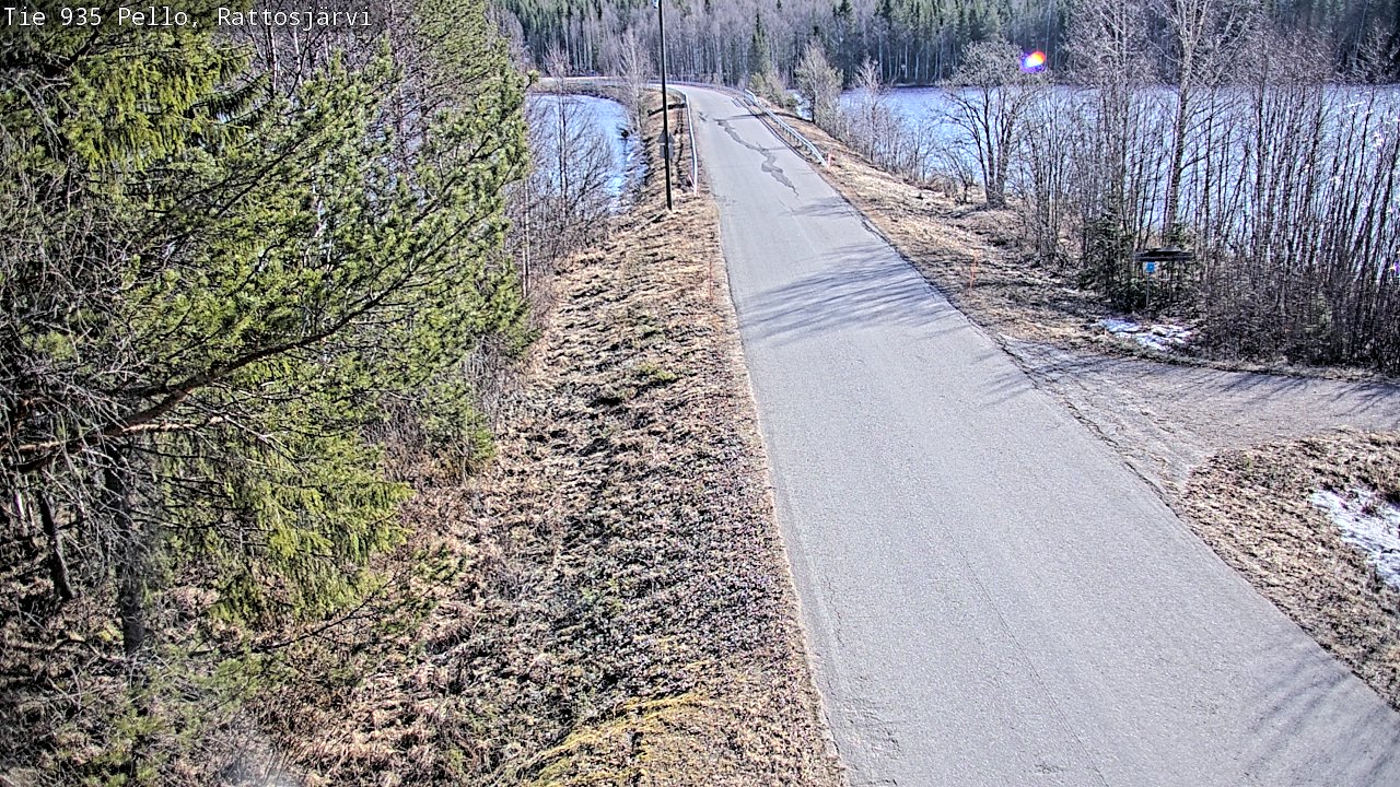 Weather Camera Image Road 935 Rattosjärvi, Pello, Lappi