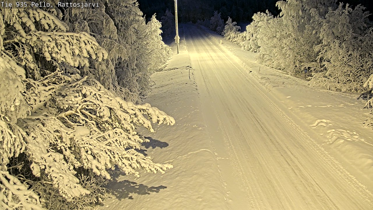 Kelikamerat Kuva Tie 935 Rattosjärvi, Pello, Lappi