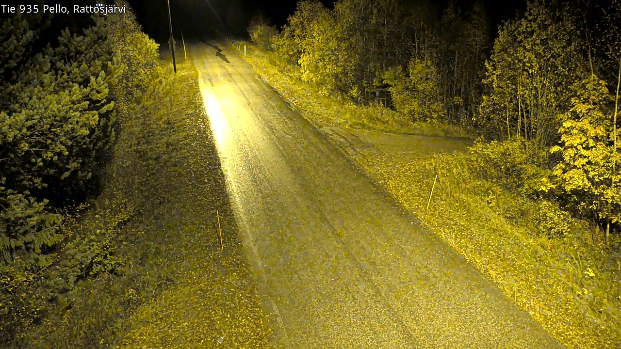 Kelikamerat Kuva Tie 935 Rattosjärvi, Pello, Lappi