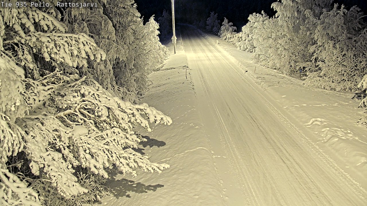 Kelikamerat Kuva Tie 935 Rattosjärvi, Pello, Lappi