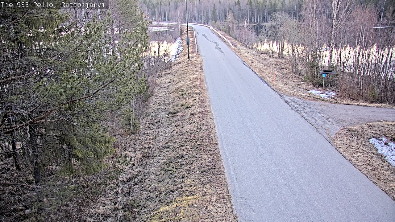 Weather Camera Image Road 935 Rattosjärvi, Pello, Lappi