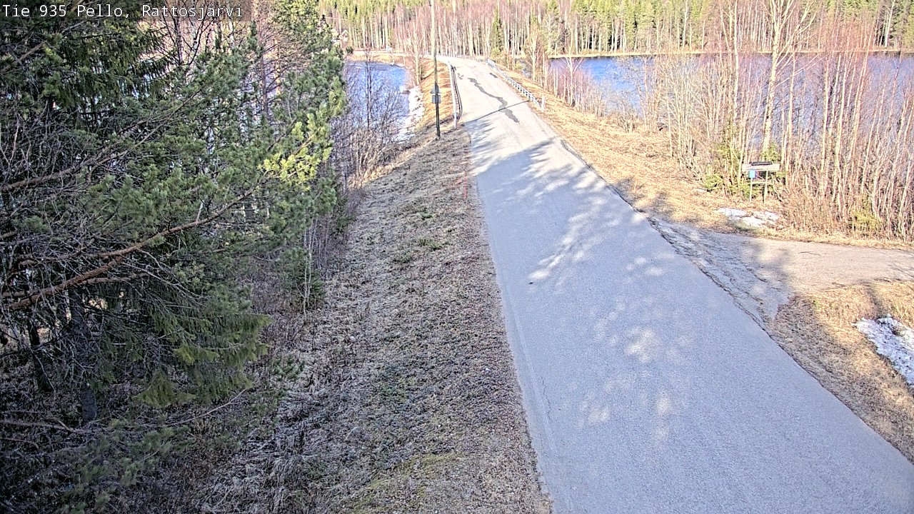 Weather Camera Image Väg 935 Rattosjärvi, Pello, Lappi