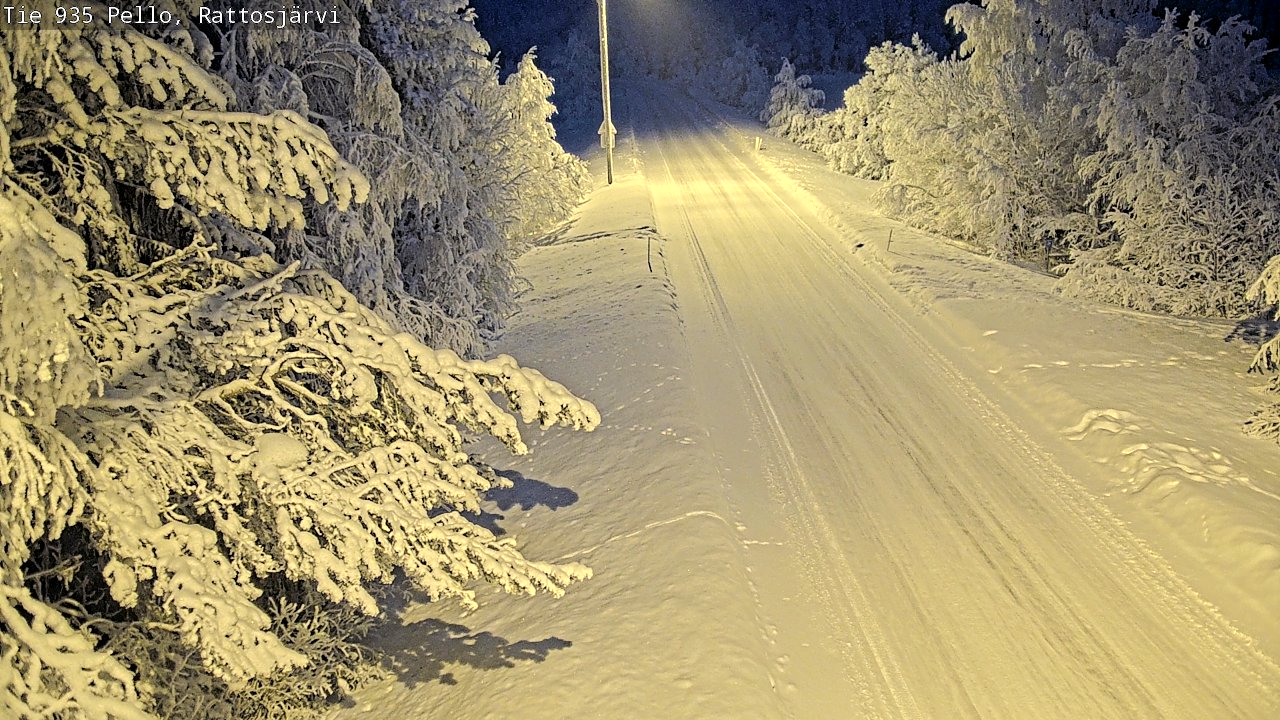 Kelikamerat Kuva Tie 935 Rattosjärvi, Pello, Lappi
