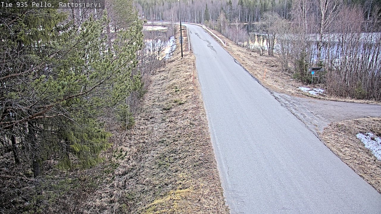 Weather Camera Image Road 935 Rattosjärvi, Pello, Lappi