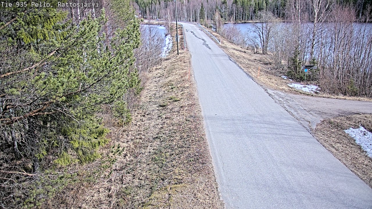 Weather Camera Image Väg 935 Rattosjärvi, Pello, Lappi