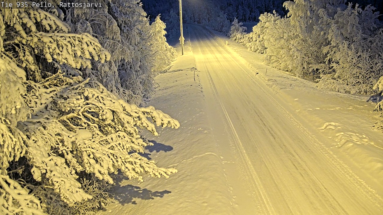 Kelikamerat Kuva Tie 935 Rattosjärvi, Pello, Lappi