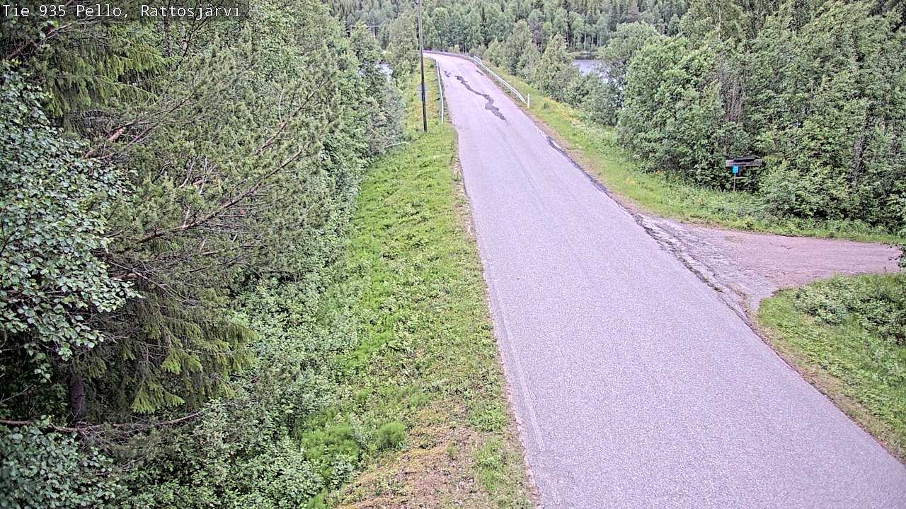Kelikamerat Kuva Tie 935 Rattosjärvi, Pello, Lappi