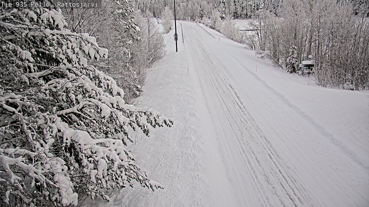 Weather Camera Image Road 935 Rattosjärvi, Pello, Lappi