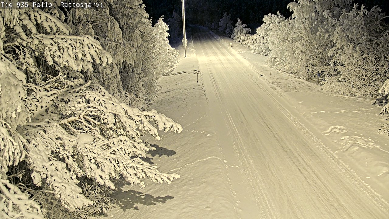 Kelikamerat Kuva Tie 935 Rattosjärvi, Pello, Lappi