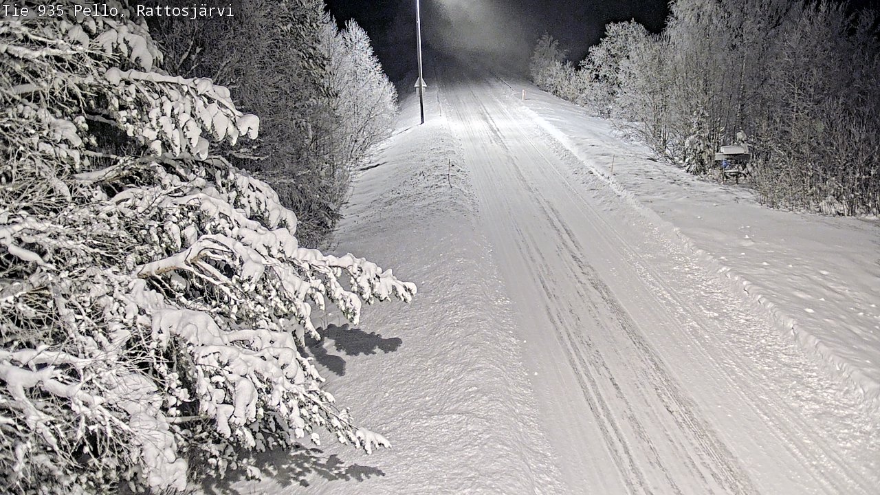 Weather Camera Image Väg 935 Rattosjärvi, Pello, Lappi