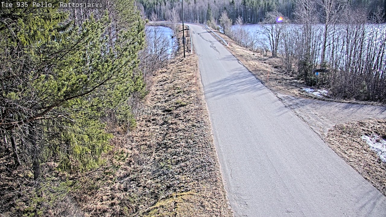 Weather Camera Image Road 935 Rattosjärvi, Pello, Lappi