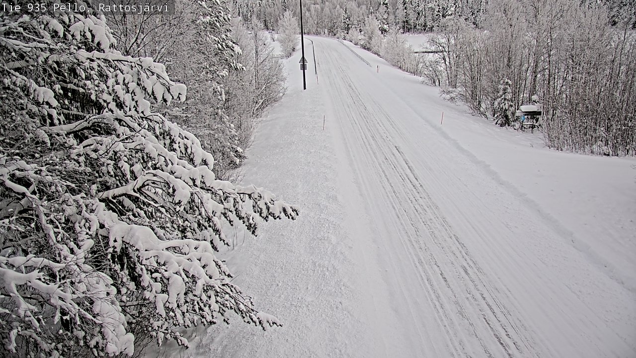 Weather Camera Image Road 935 Rattosjärvi, Pello, Lappi