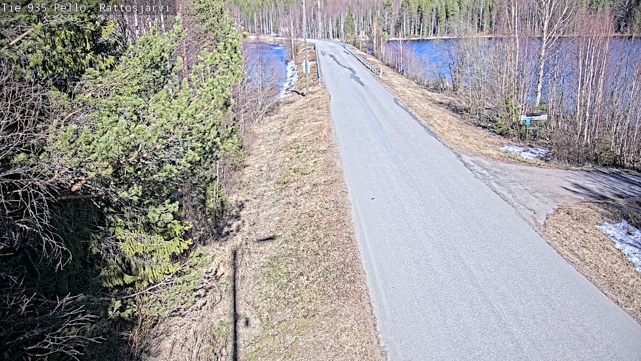 Weather Camera Image Väg 935 Rattosjärvi, Pello, Lappi