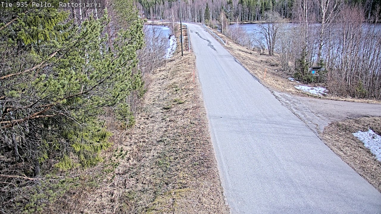 Weather Camera Image Väg 935 Rattosjärvi, Pello, Lappi
