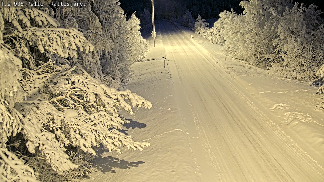 Kelikamerat Kuva Tie 935 Rattosjärvi, Pello, Lappi