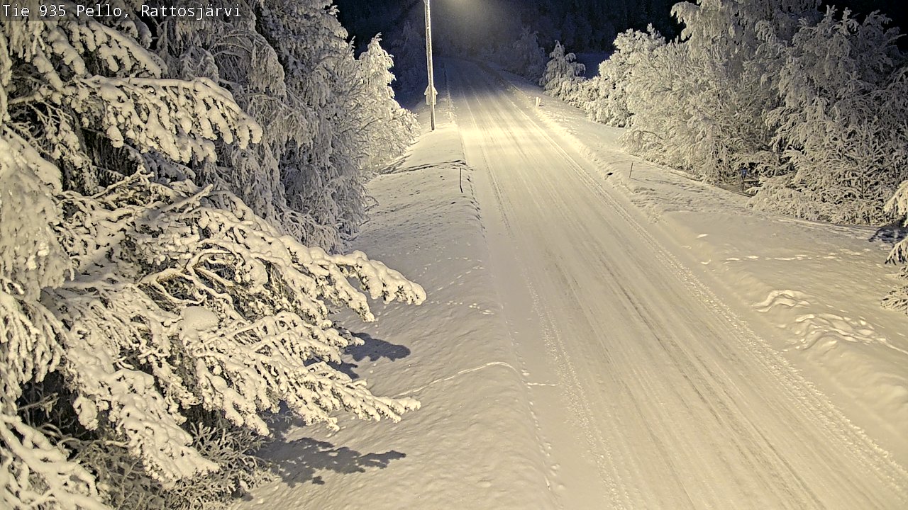 Kelikamerat Kuva Tie 935 Rattosjärvi, Pello, Lappi