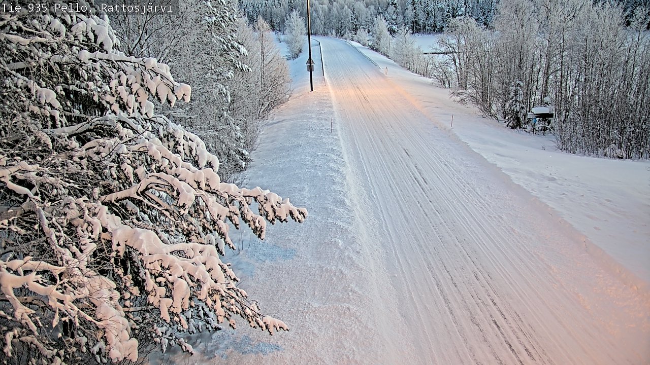 Weather Camera Image Road 935 Rattosjärvi, Pello, Lappi