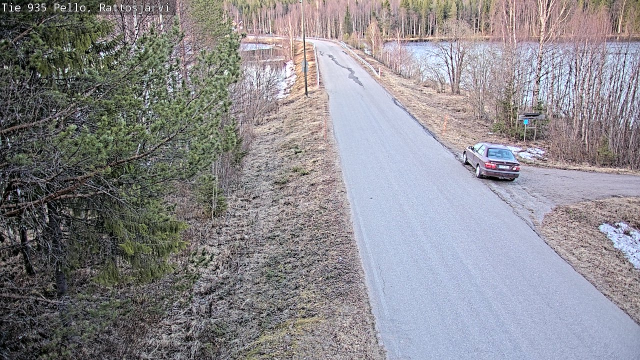 Weather Camera Image Väg 935 Rattosjärvi, Pello, Lappi