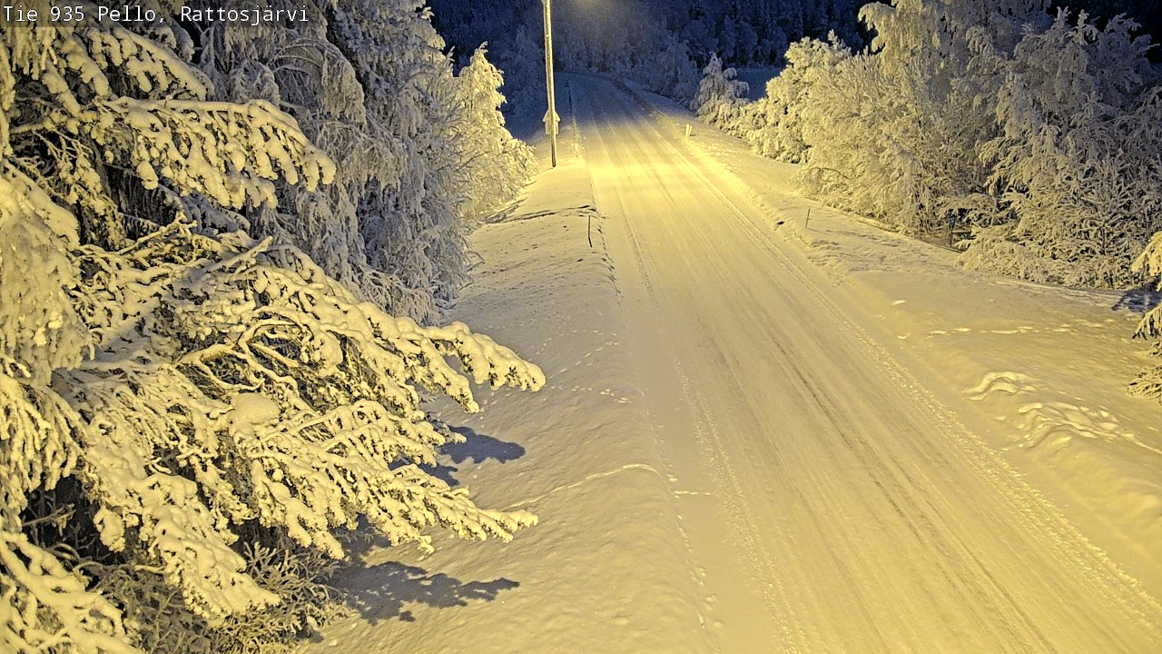 Kelikamerat Kuva Tie 935 Rattosjärvi, Pello, Lappi