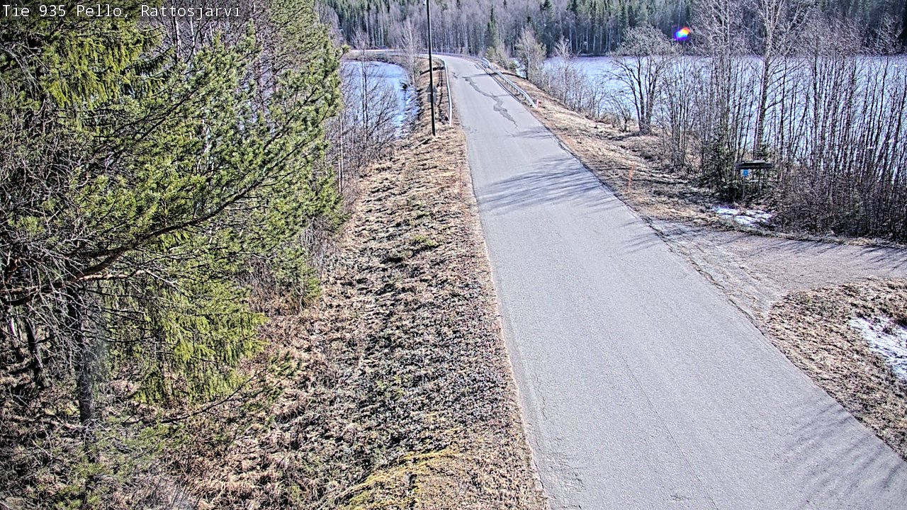 Weather Camera Image Road 935 Rattosjärvi, Pello, Lappi