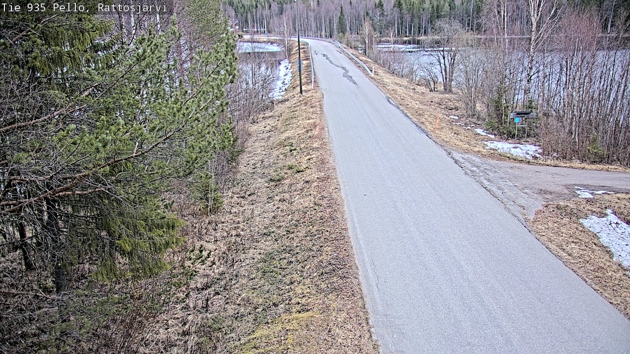Weather Camera Image Väg 935 Rattosjärvi, Pello, Lappi