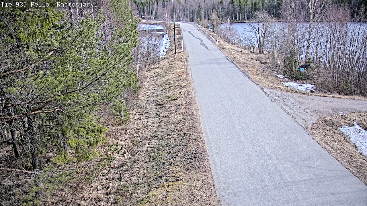 Weather Camera Image Väg 935 Rattosjärvi, Pello, Lappi