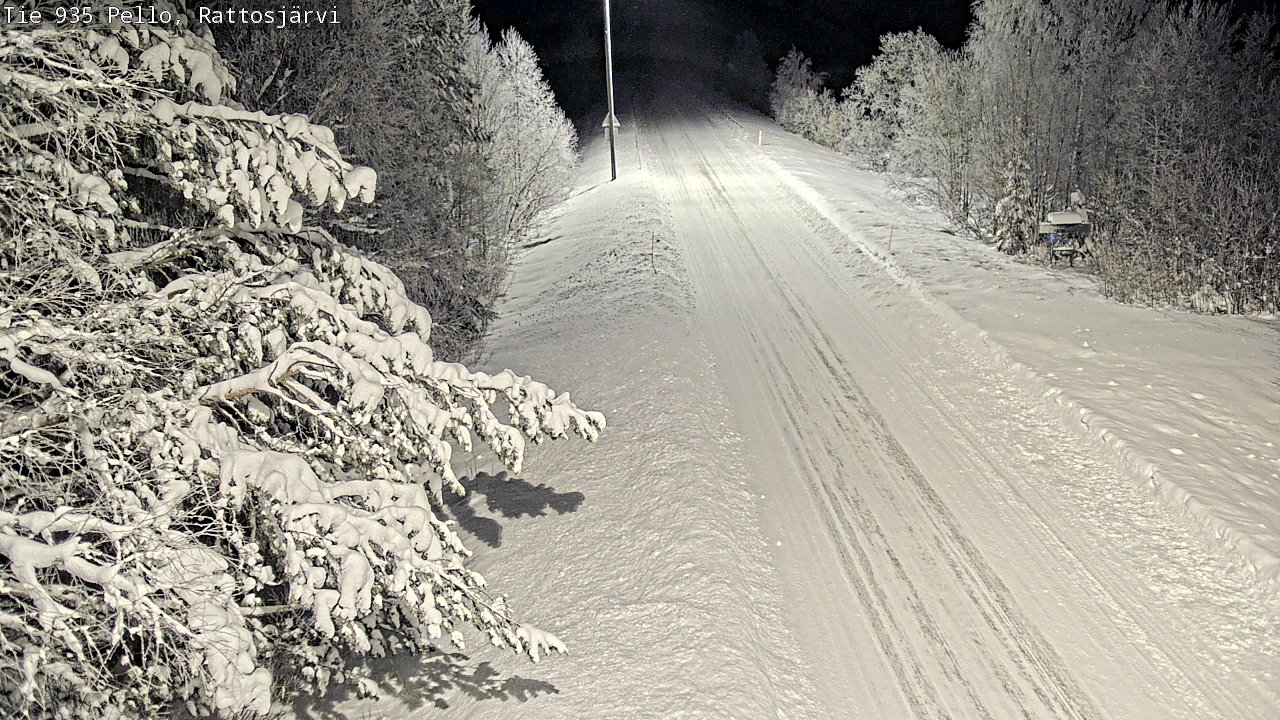 Weather Camera Image Väg 935 Rattosjärvi, Pello, Lappi